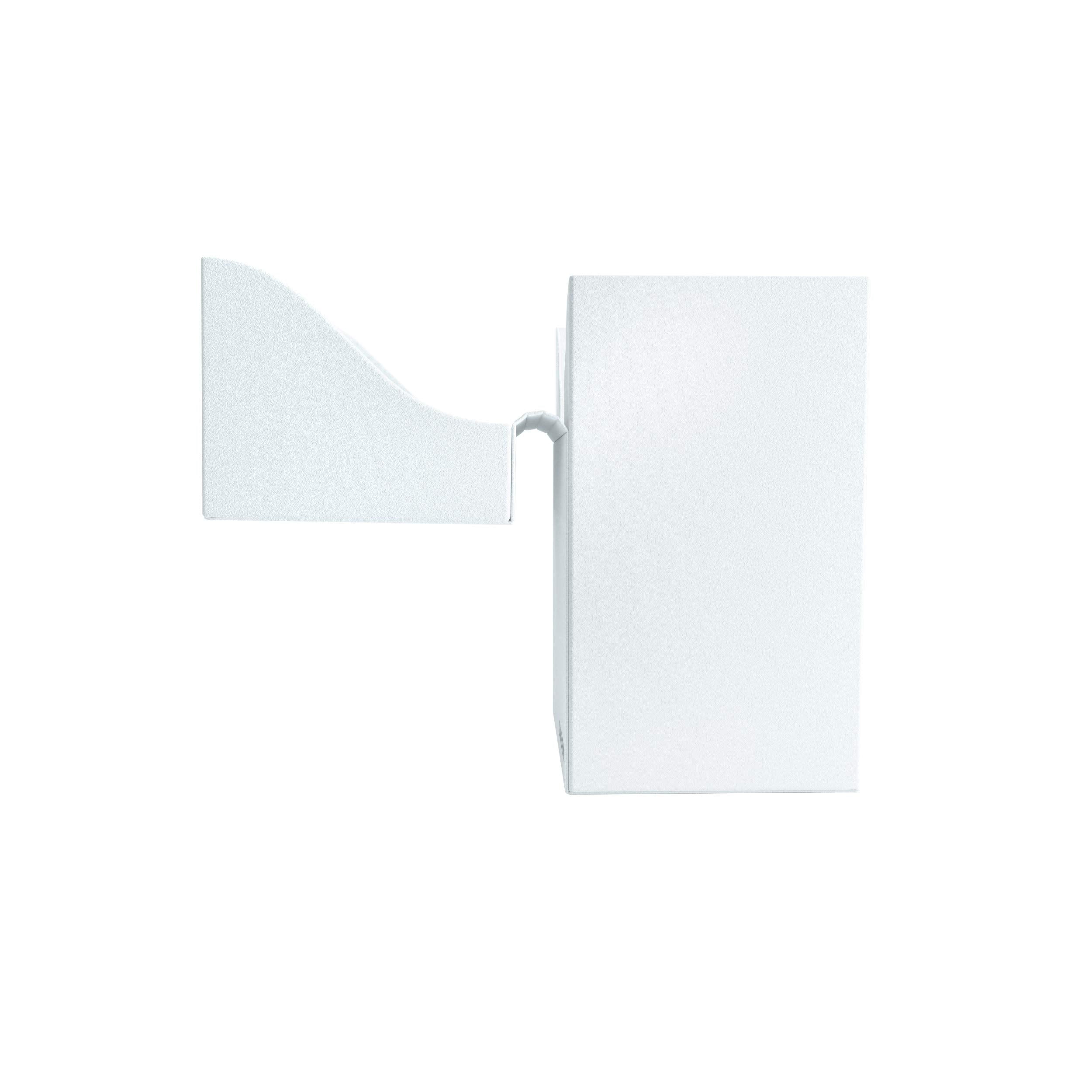 Gamegenic Deck Holder 80+ White – 80 Double-Sleeved Card Deck Box with Cobra Neck Flap