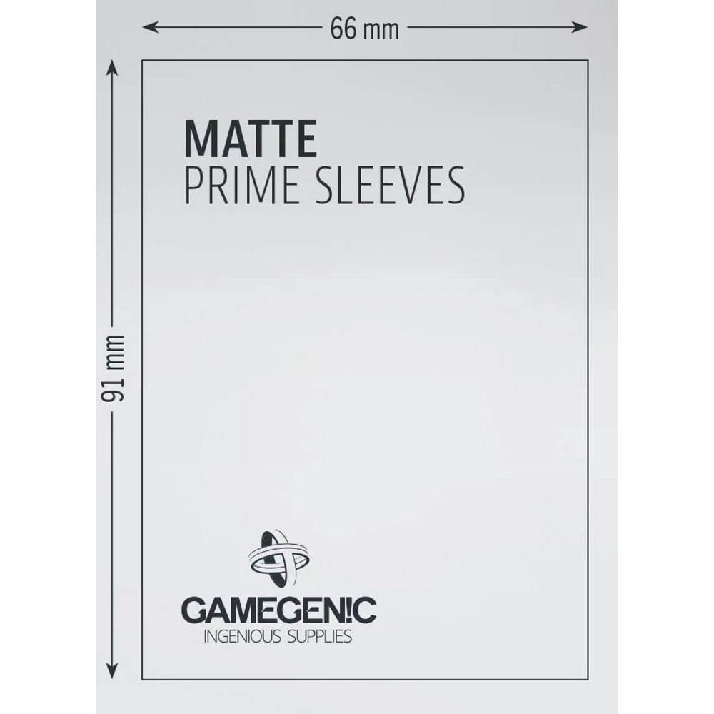Gamegenic Matte Prime Card Sleeves (100 Pack) – 66x91 mm Yellow Sleeves for TCG and LCG Games