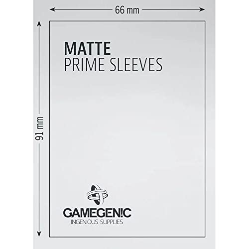 Gamegenic Matte Prime Card Sleeves (100 Pack) – 66x91 mm Yellow Sleeves for TCG and LCG Games