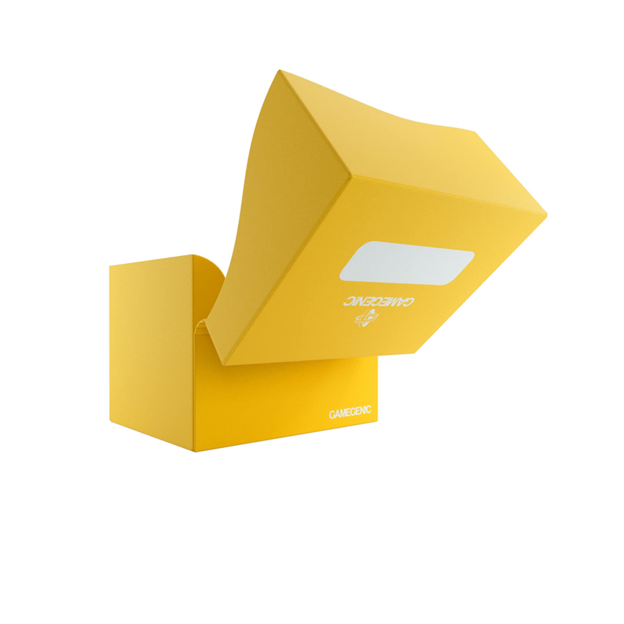 Gamegenic Side Holder 100+ XL Yellow Deck Box – Double-Sleeve Storage with Cobra Neck Closure