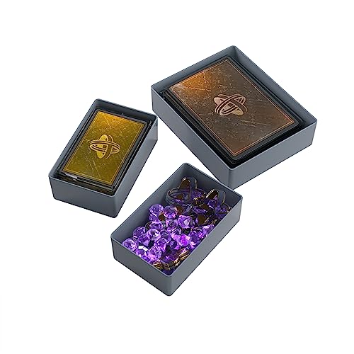 Gamegenic Token Silo Card Add-On (3-Piece) - Black Modular Storage Trays for Cards, Tokens, Dice