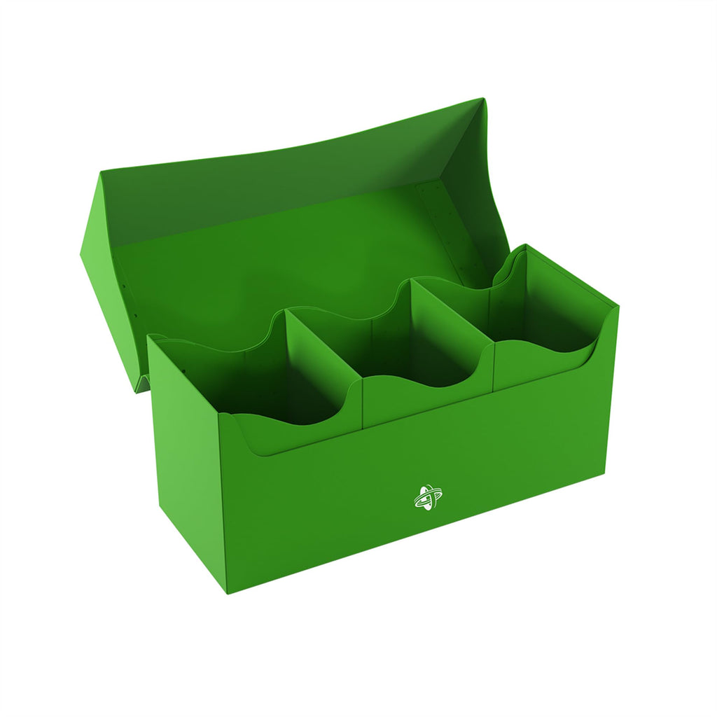 Gamegenic Triple Deck Holder 300+ XL - Green: Holds 3 Decks or 300 Double-Sleeved Cards with Removable Holders