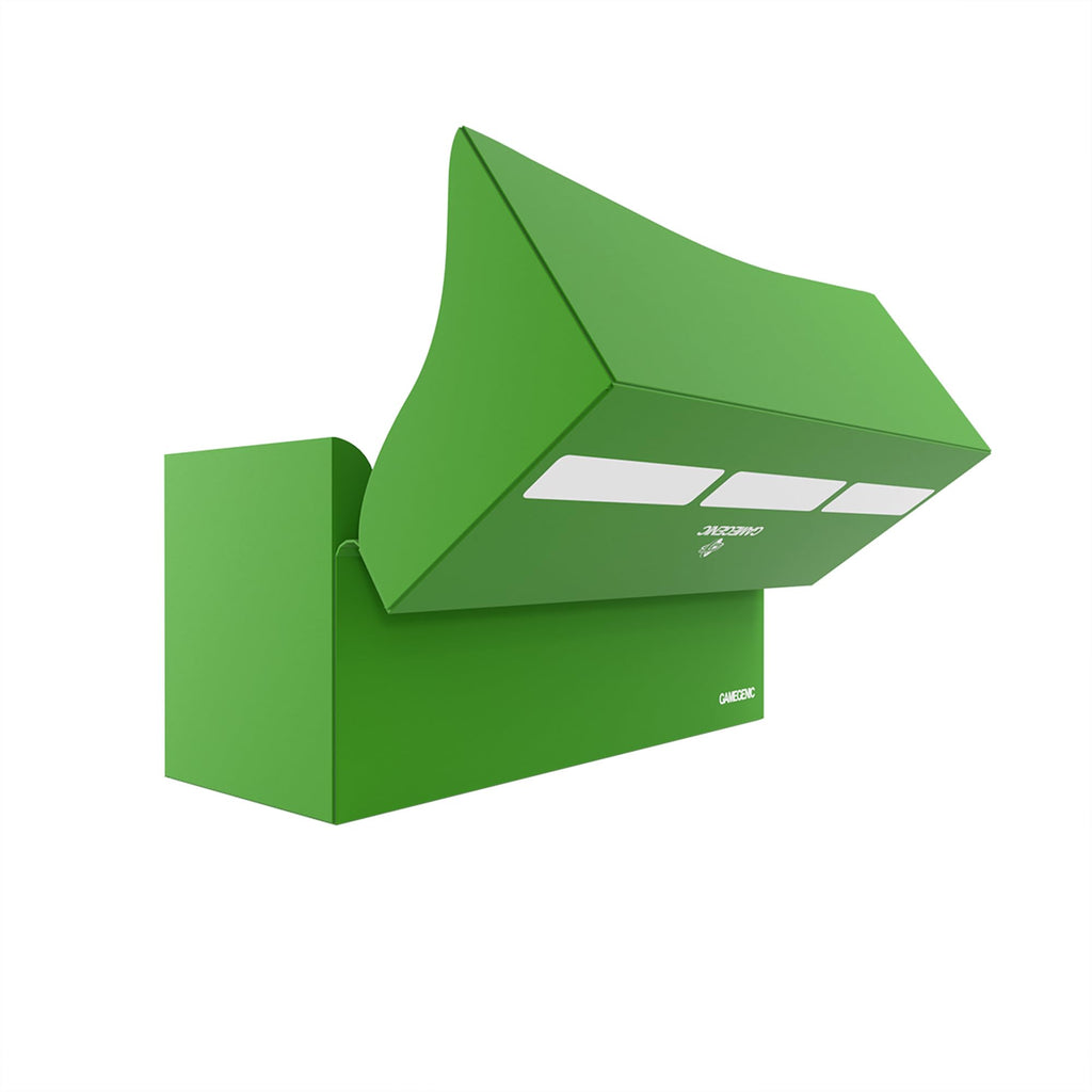 Gamegenic Triple Deck Holder 300+ XL - Green: Holds 3 Decks or 300 Double-Sleeved Cards with Removable Holders