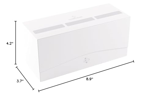Gamegenic Triple Deck Holder 300+ XL White - 3 Removable Holders, 300 Double-Sleeved Cards