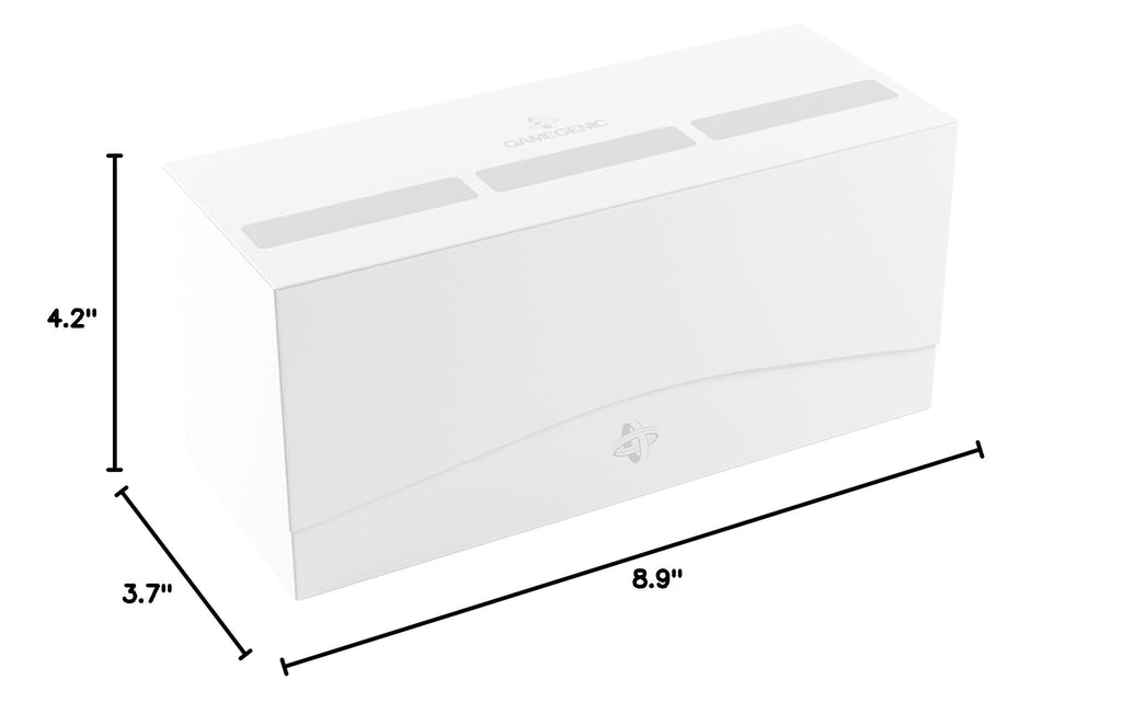 Gamegenic Triple Deck Holder 300+ XL White - 3 Removable Holders, 300 Double-Sleeved Cards