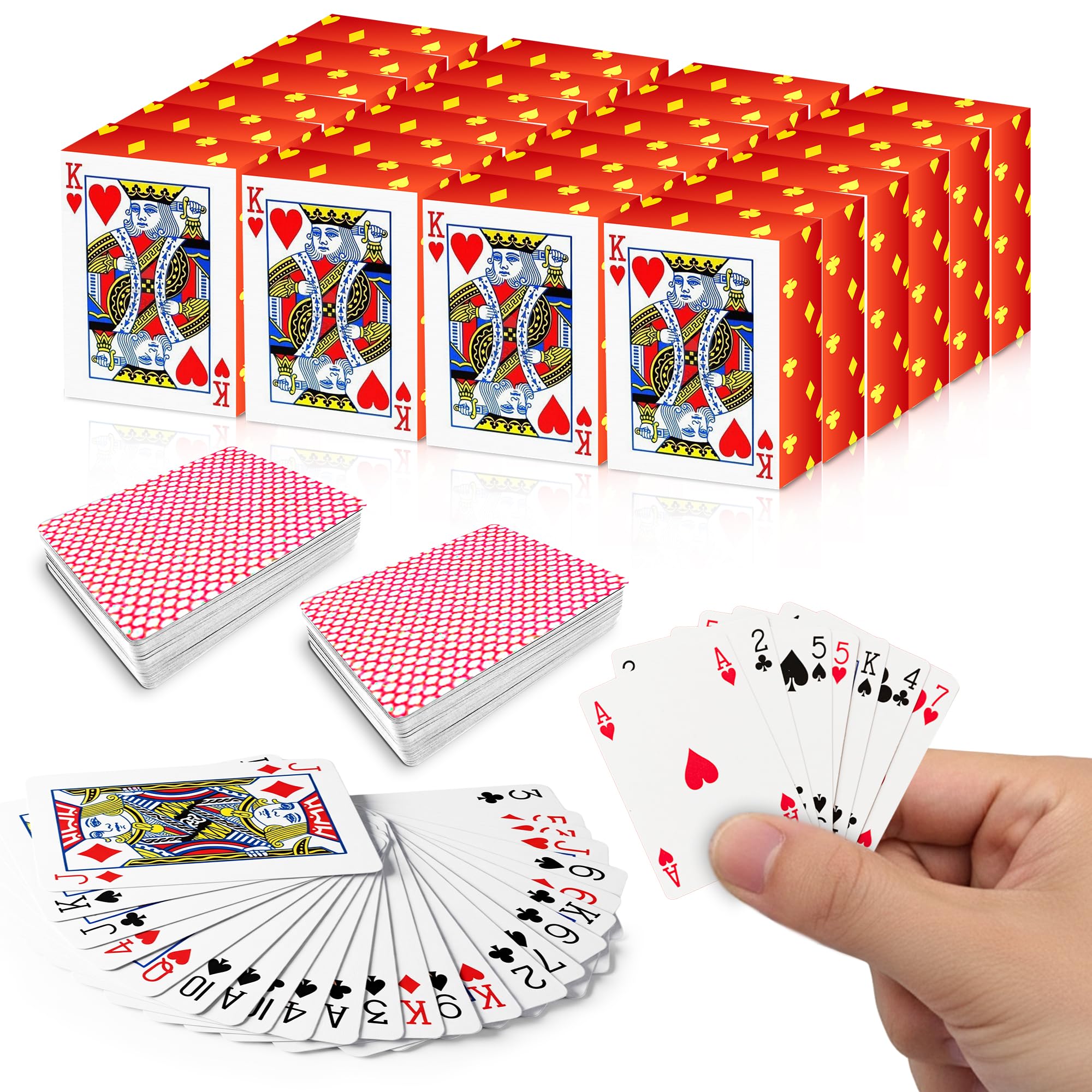 Gamie Pack of 20 Mini Playing Cards - 1.5 Inch Tiny Decks for Travel, Parties, and Novelty Gifts