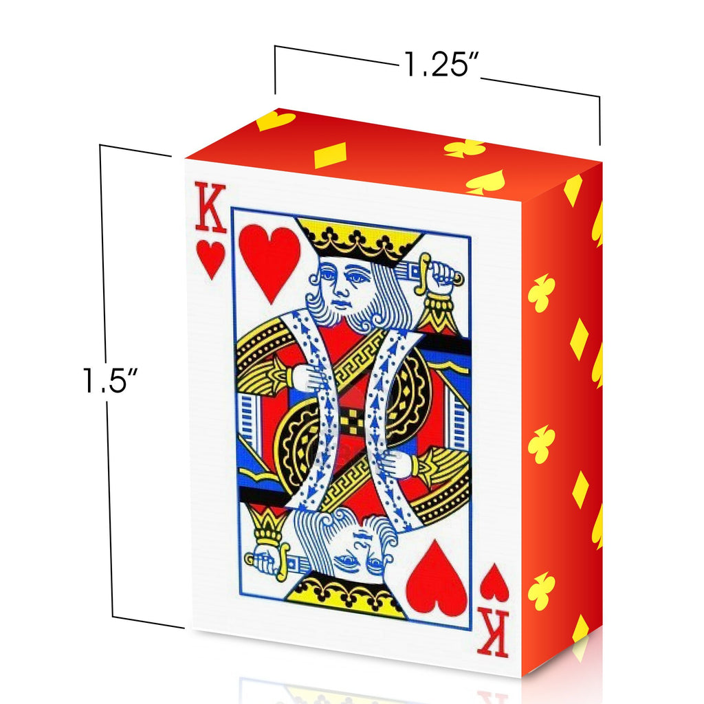 Gamie Pack of 20 Mini Playing Cards - 1.5 Inch Tiny Decks for Travel, Parties, and Novelty Gifts