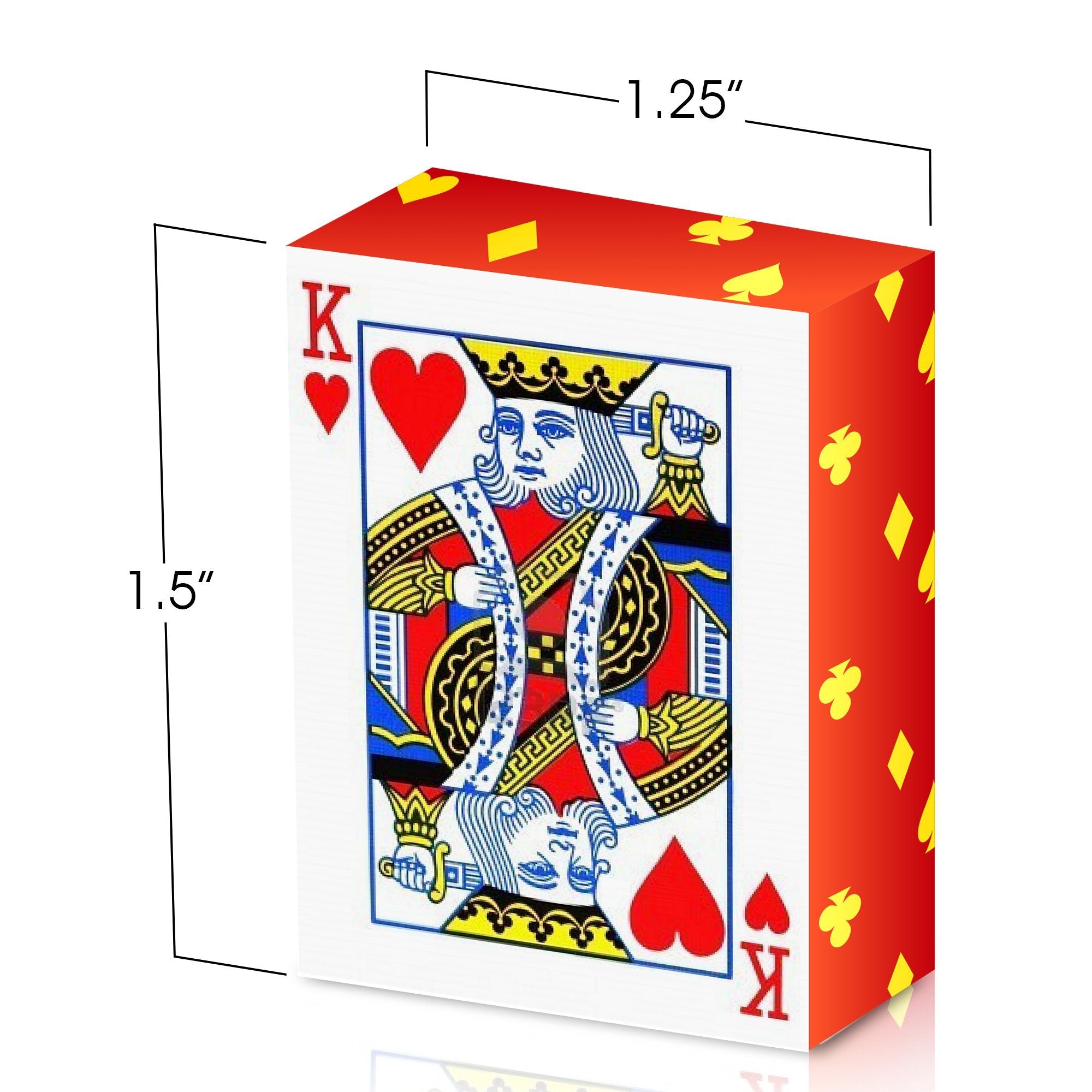 Gamie Pack of 20 Mini Playing Cards - 1.5 Inch Tiny Decks for Travel, Parties, and Novelty Gifts