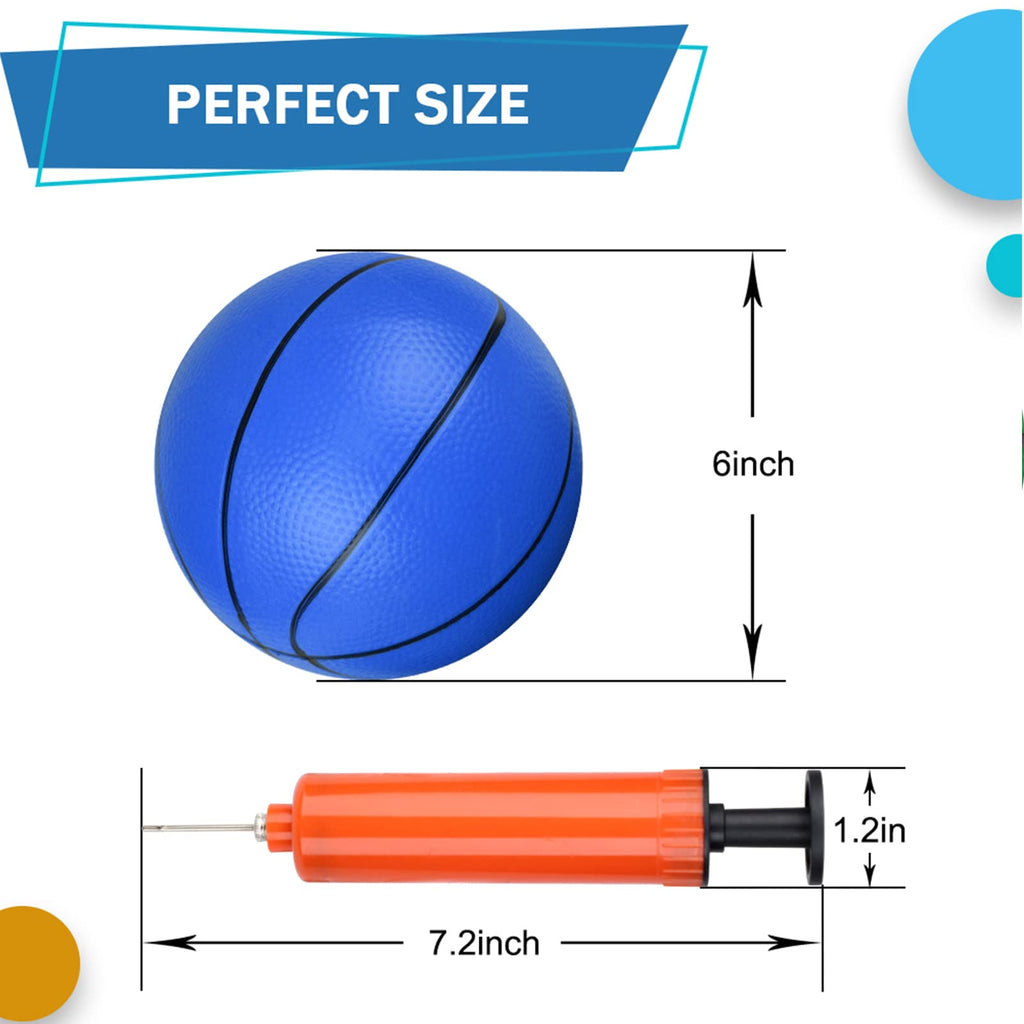 Gamtec 3-Pack Mini Basketballs for Toddlers & Kids – 5-Inch PVC Balls with Air Pump for Indoor, Outdoor & Pool Play