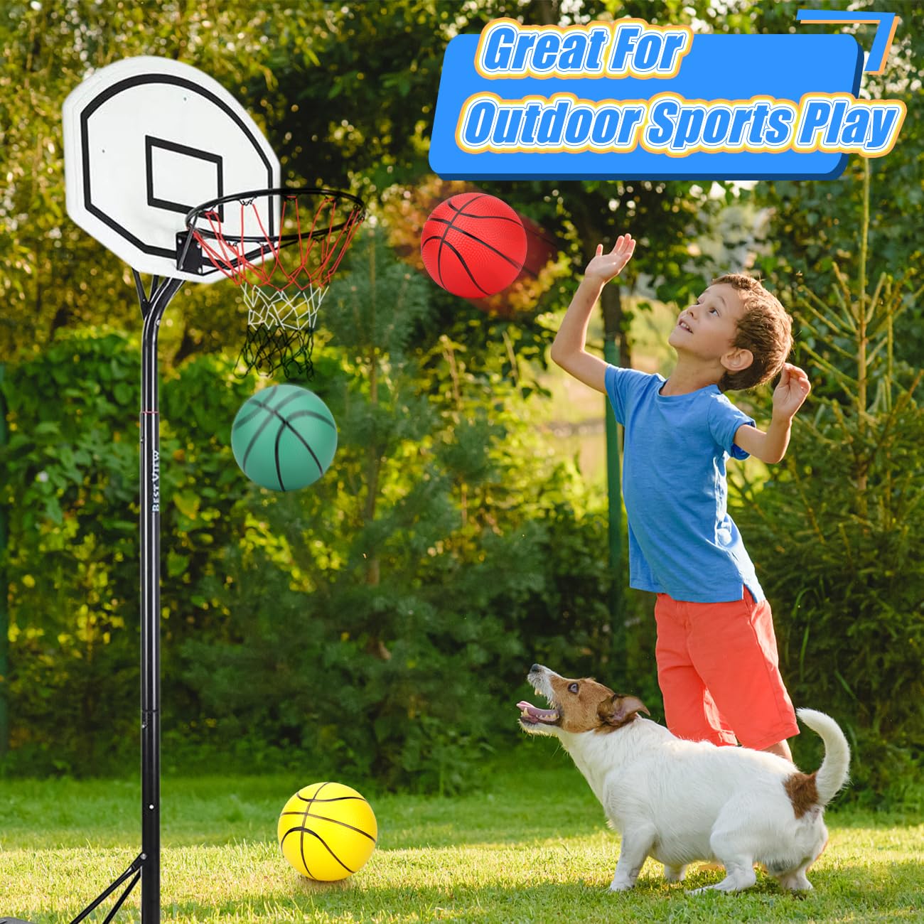Gamtec 3-Pack Mini Basketballs for Toddlers & Kids – 5-Inch PVC Balls with Air Pump for Indoor, Outdoor & Pool Play