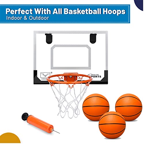 Gamtec 5-Inch Mini Toy Basketballs (3-Pack) – Soft Rubber Balls for Indoor Hoops, Pool, Beach & Toddler Play with Air Pump