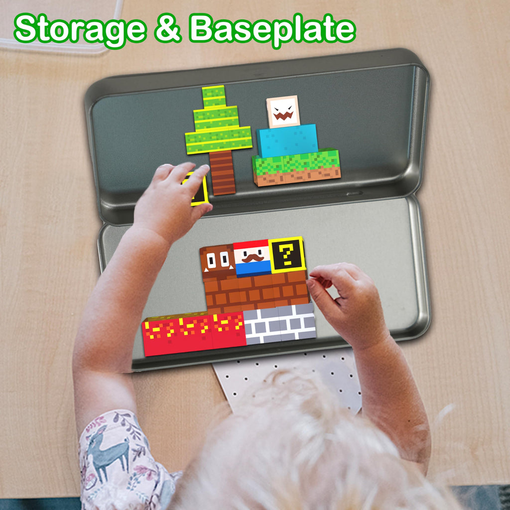 GANGZHIBAO 45-Piece Magnetic Building Blocks – Portable STEM Toy for Kids Ages 3+