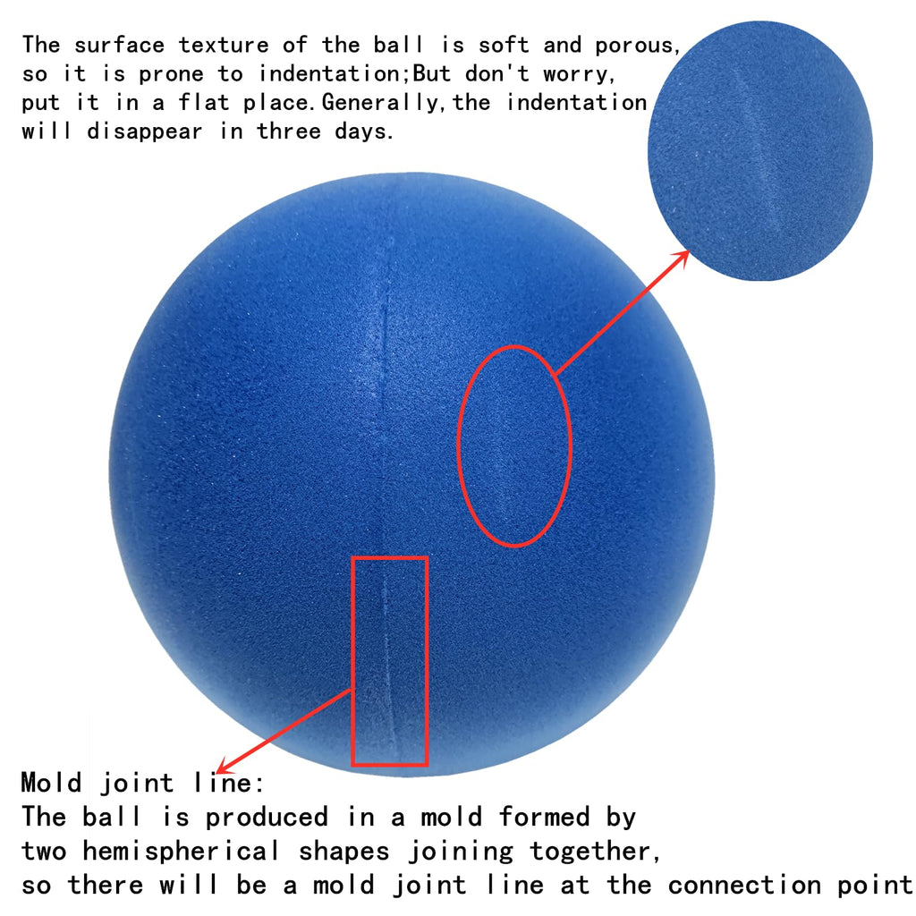 Ganjiang 7-Inch Silent Foam Ball for Indoor Play – Uncoated Sponge Kickball & Dodgeball