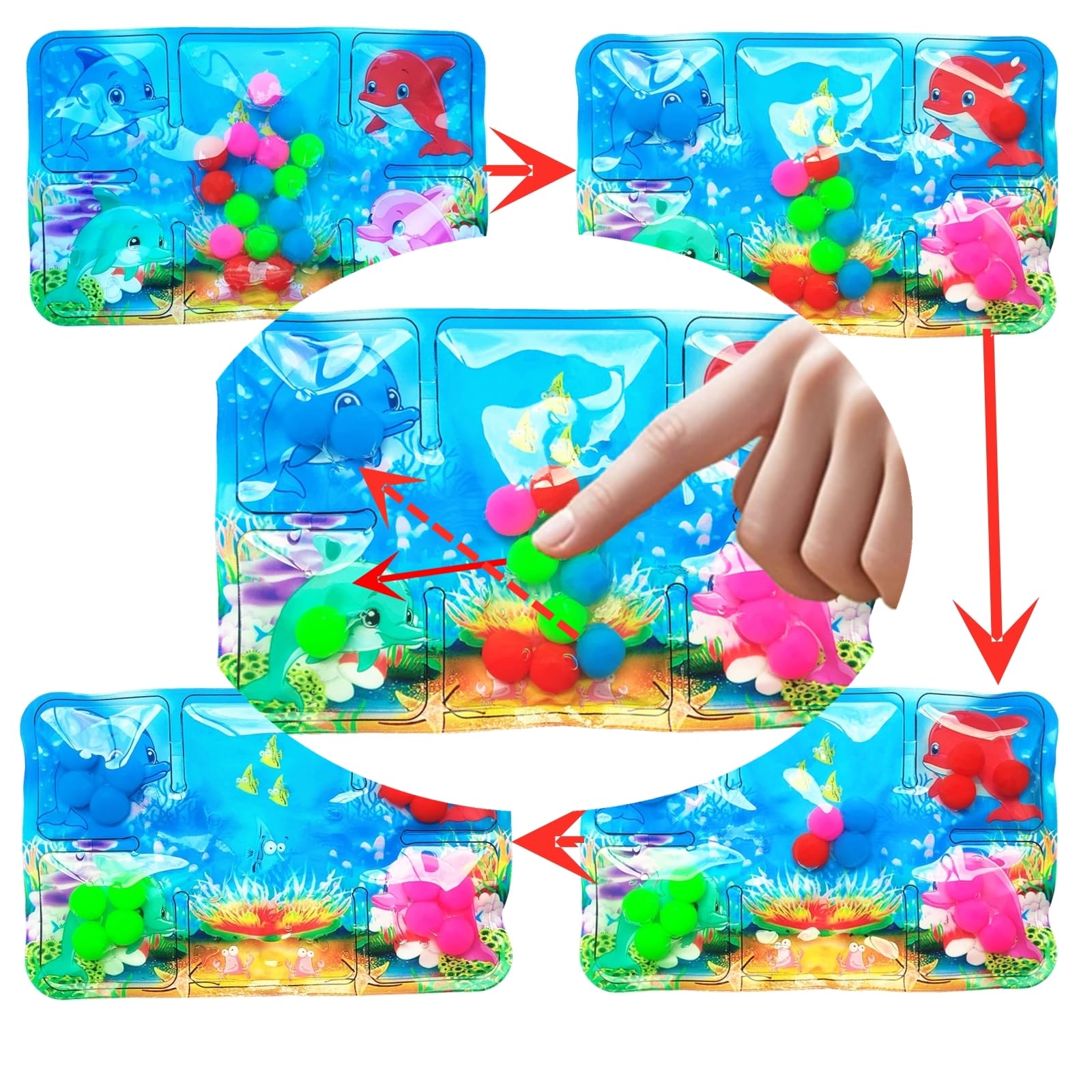 Ganjiang Color Matching Squeeze Toys 2-Pack – Dolphin Series Sensory Fidget Toy