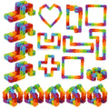 Ganowo 18 Pack Rainbow Wacky Tracks – Snap Click Fidget Toys for Stress Relief and Focus, Party Favors for Kids and Adults