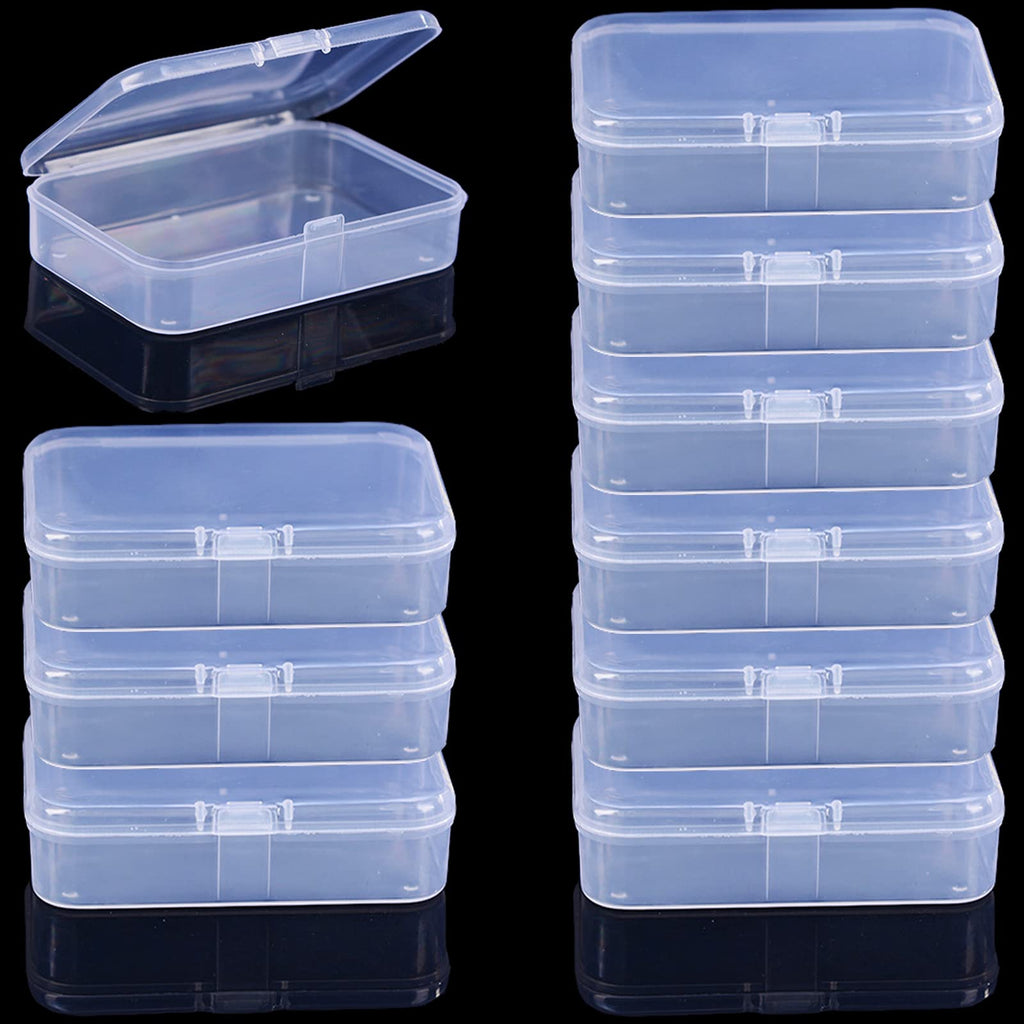 Gansita 10-Pack Clear Plastic Playing Card Boxes - Snap-Close PP Card Storage Cases for Poker, Trading Cards, Business Cards, and More