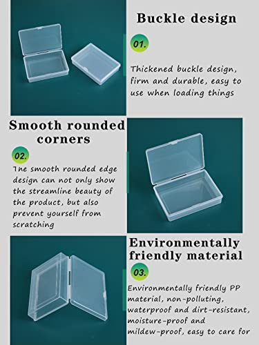 Gansita 10-Pack Clear Plastic Playing Card Boxes - Snap-Close PP Card Storage Cases for Poker, Trading Cards, Business Cards, and More