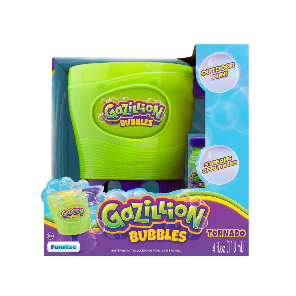 Gazillion Tornado Bubble Machine – Blows 4,500 Bubbles Per Minute Straight Up, No Pump Needed, Includes Non-Toxic Solution, Ages 3+