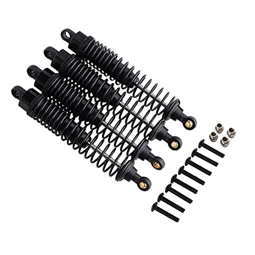 GDOOL 4-Pack 108mm Adjustable Alloy RC Shock Absorbers for 1/10 HSP Redcat Volcano EXP/Pro S30 (Black)