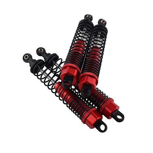 GDOOL 4-Pack Adjustable RC Shock Absorbers 108mm Aluminum Alloy for 1/10 HSP Volcano Trucks