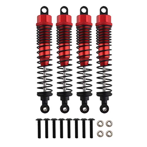 GDOOL 4-Pack Adjustable RC Shock Absorbers 108mm Aluminum Alloy for 1/10 HSP Volcano Trucks