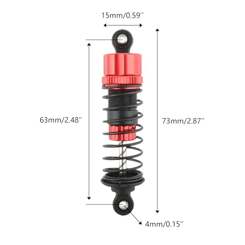 GDOOL Front Aluminum Capped Shock 14510B for MJX Hyper Go H14BM 14210 14209 JC14EP HP141 HP141S