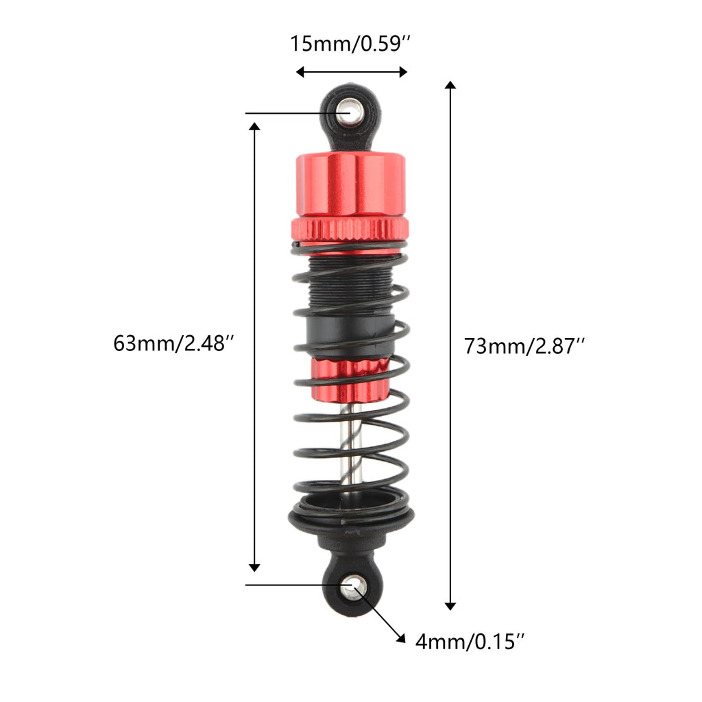 GDOOL Front Aluminum Capped Shock 14510B for MJX Hyper Go H14BM 14210 14209 JC14EP HP141 HP141S