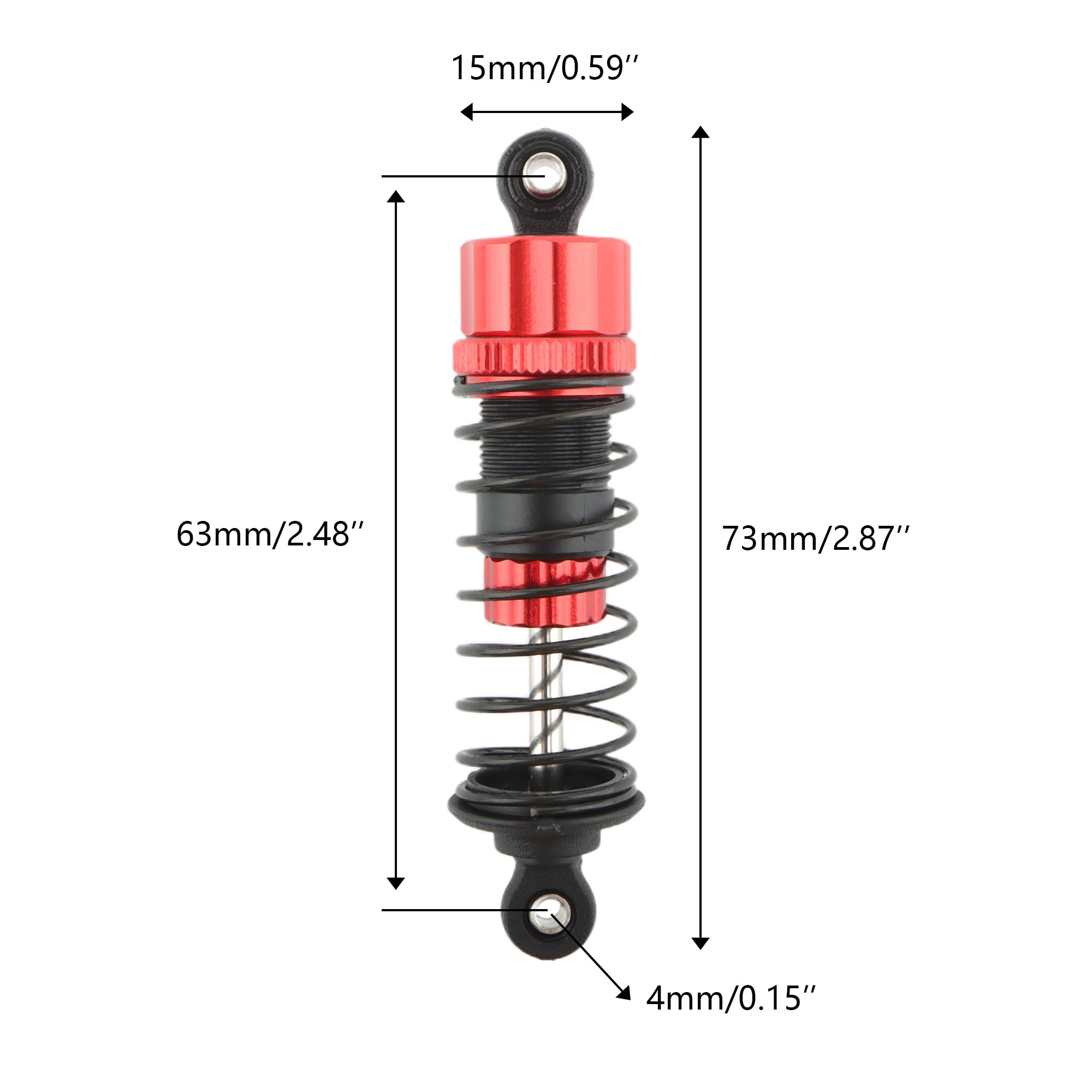GDOOL Front Aluminum Capped Shock 14510B for MJX Hyper Go H14BM 14210 14209 JC14EP HP141 HP141S