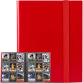 GEAoffice Red 9-Pocket Trading Card Binder – Holds 360 Cards, Side-Loading Pages, PVC-Free