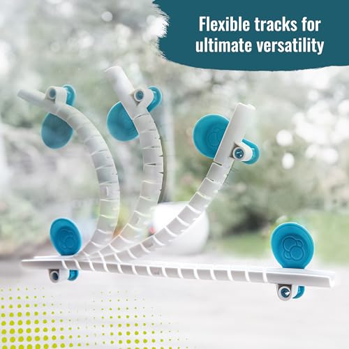 Gecko Run: Marble Run Twister Expansion Pack – Vertical Tracks, Nano-Adhesive Pads, Twister Stunt