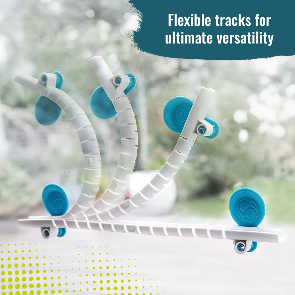 Gecko Run: Marble Run Twister Expansion Pack – Vertical Tracks, Nano-Adhesive Pads, Twister Stunt