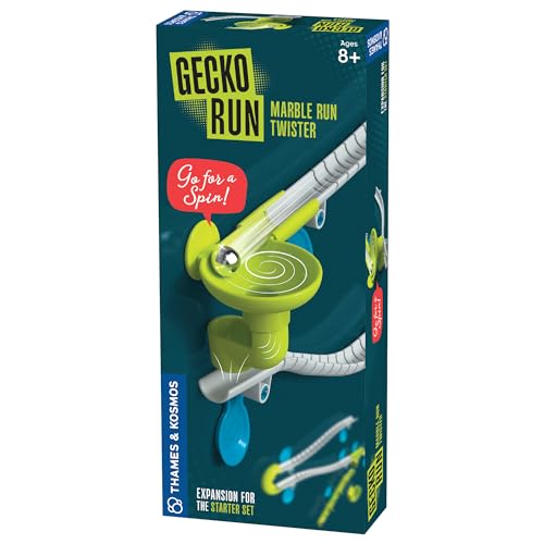 Gecko Run: Marble Run Twister Expansion Pack – Vertical Tracks, Nano-Adhesive Pads, Twister Stunt