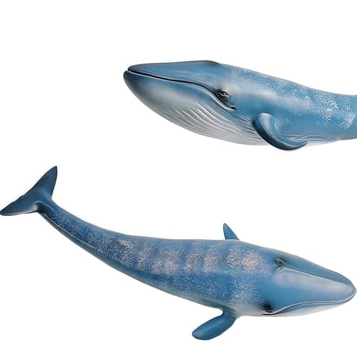Gemini&Genius Blue Whale Action Figure – Realistic Hand-Painted Soft PVC Ocean Toy for Kids & Collectors