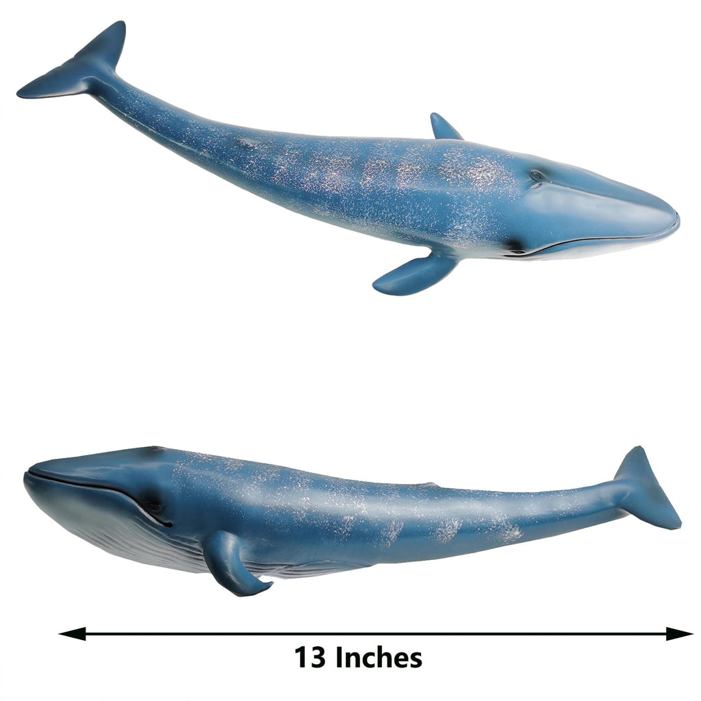 Gemini&Genius Blue Whale Action Figure – Realistic Hand-Painted Soft PVC Ocean Toy for Kids & Collectors