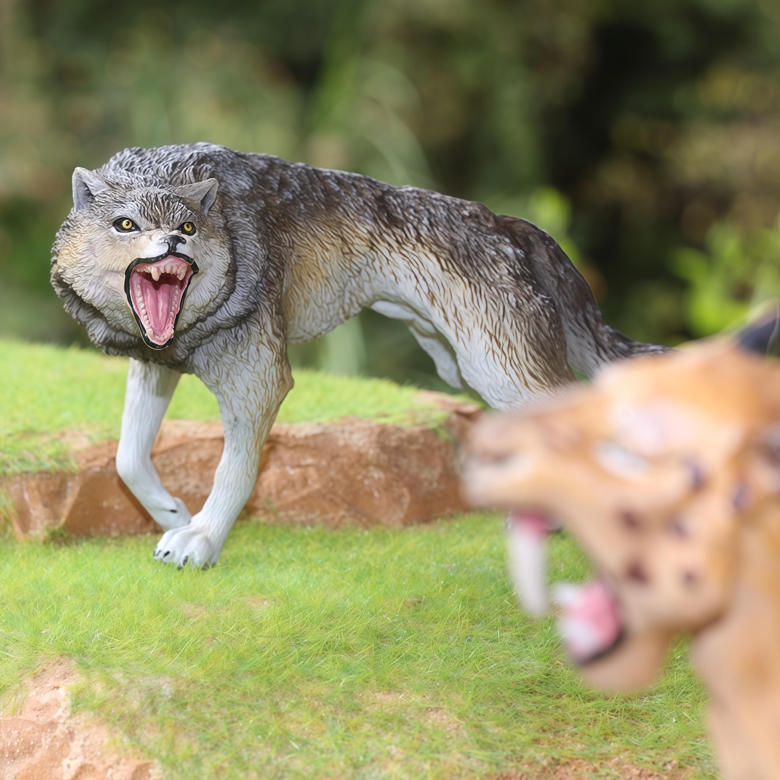 Gemini&Genius Dire Wolf Action Figure – Realistic Prehistoric Toy for Kids, 6-10 inches, Eco-Friendly
