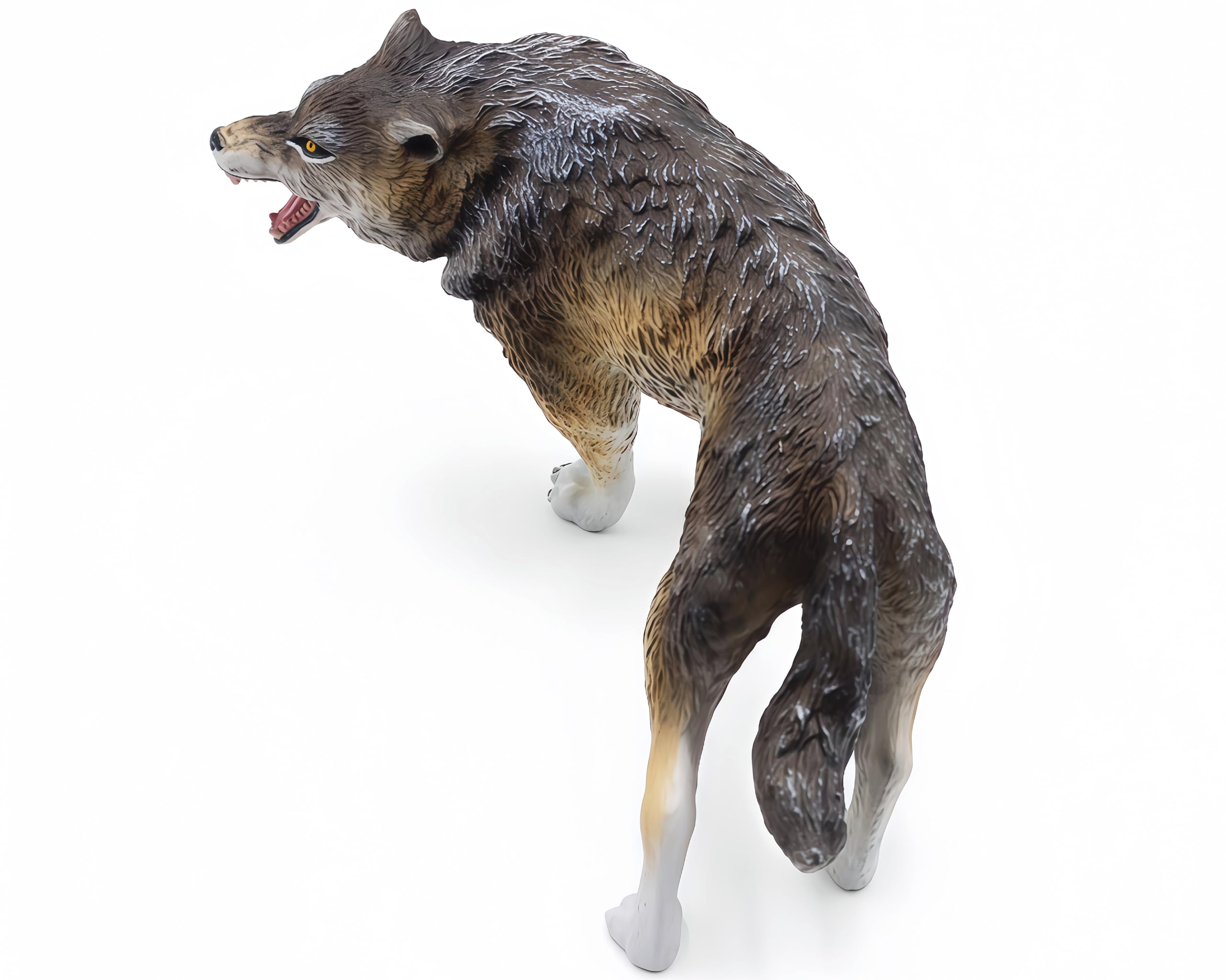 Gemini&Genius Dire Wolf Action Figure – Realistic Prehistoric Toy for Kids, 6-10 inches, Eco-Friendly