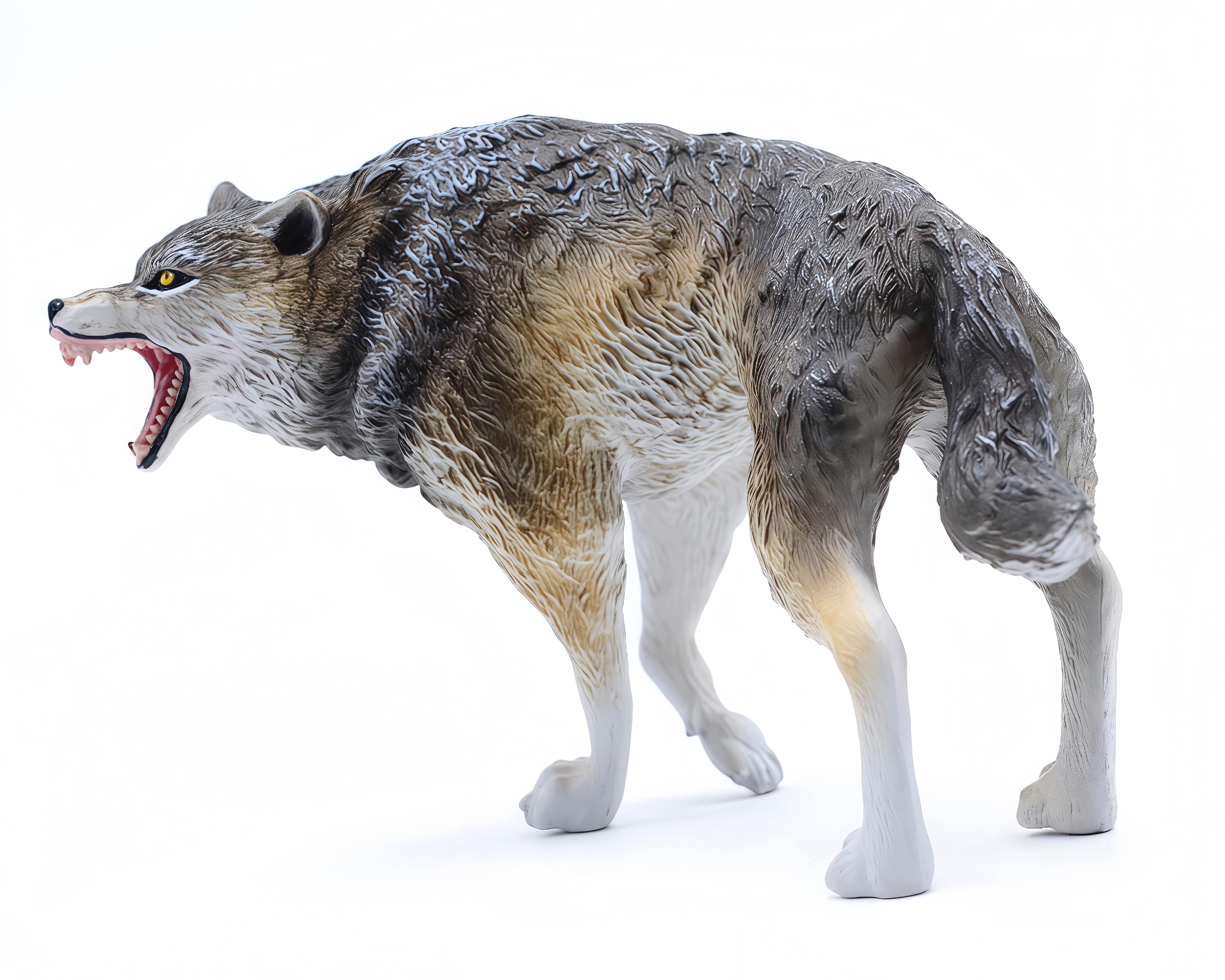Gemini&Genius Dire Wolf Action Figure – Realistic Prehistoric Toy for Kids, 6-10 inches, Eco-Friendly