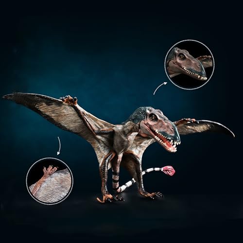 Gemini&Genius Hand-Painted Pterosaur Figure Set (2 Pcs) - Realistic Dinosaur Toys for Kids