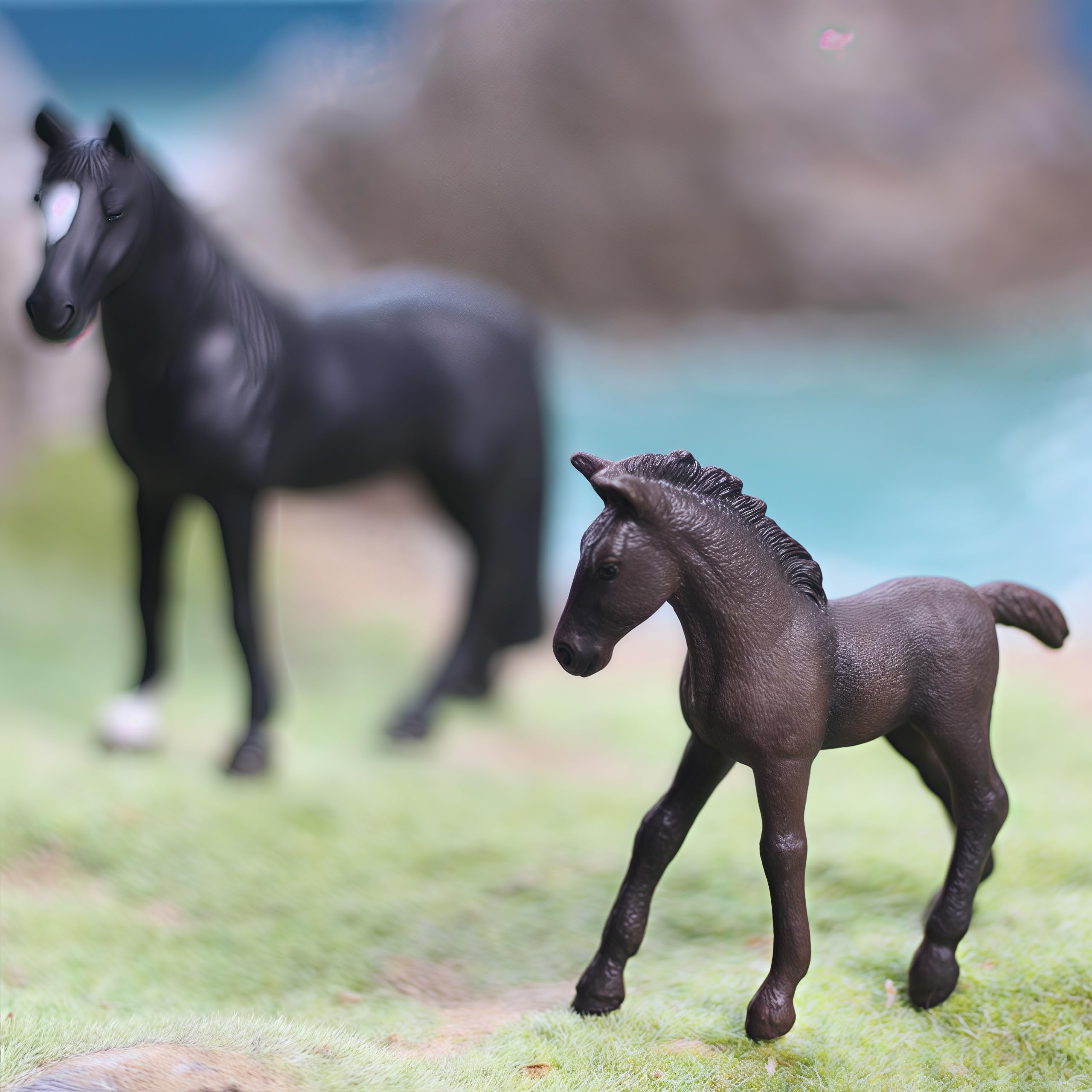 Gemini&Genius Horse Toy Set – Realistic Farm Animal Figures for Kids, Party Favors and Birthday Gifts