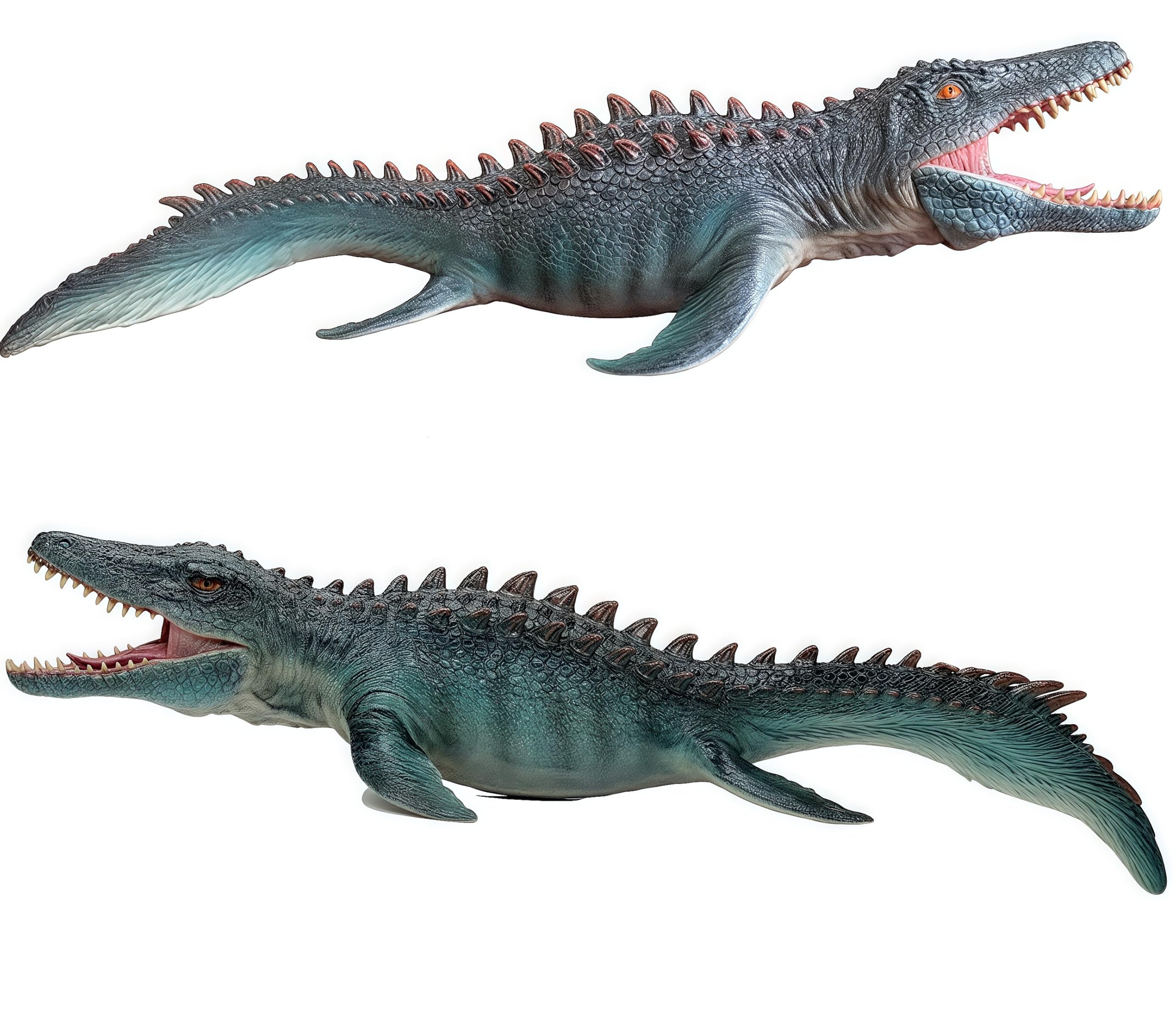 Gemini&Genius Mosasaurus Dinosaur Toy 13.4" Realistic Figure with Movable Jaw - Sea Monster Model for Display, Cake Topper, Gift