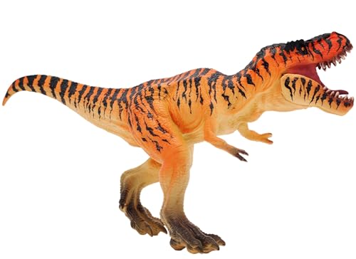 Gemini&Genius Realistic T-Rex Dinosaur Toy – Hand-Painted Movable Jaw Figurine for Kids