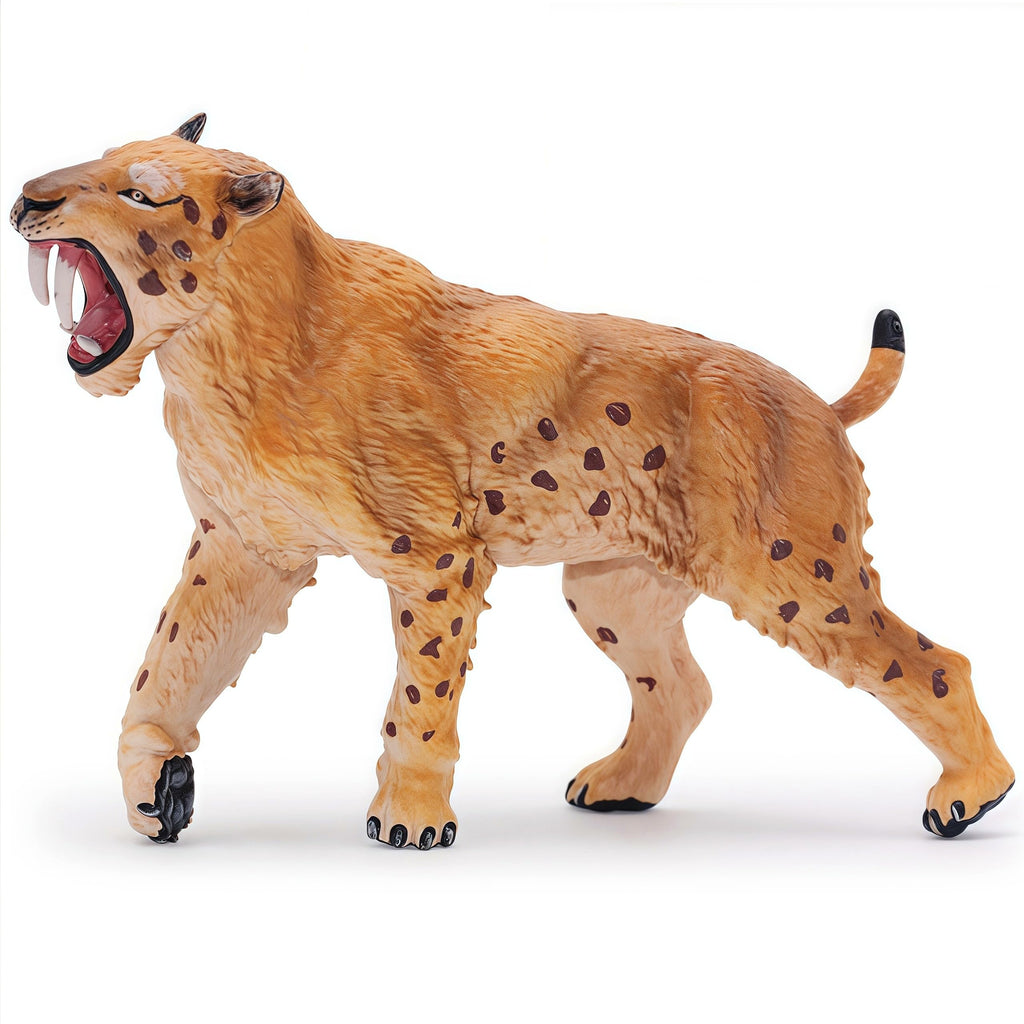 Gemini&Genius Saber-Toothed Tiger Action Figure – Smilodon Toy for Kids