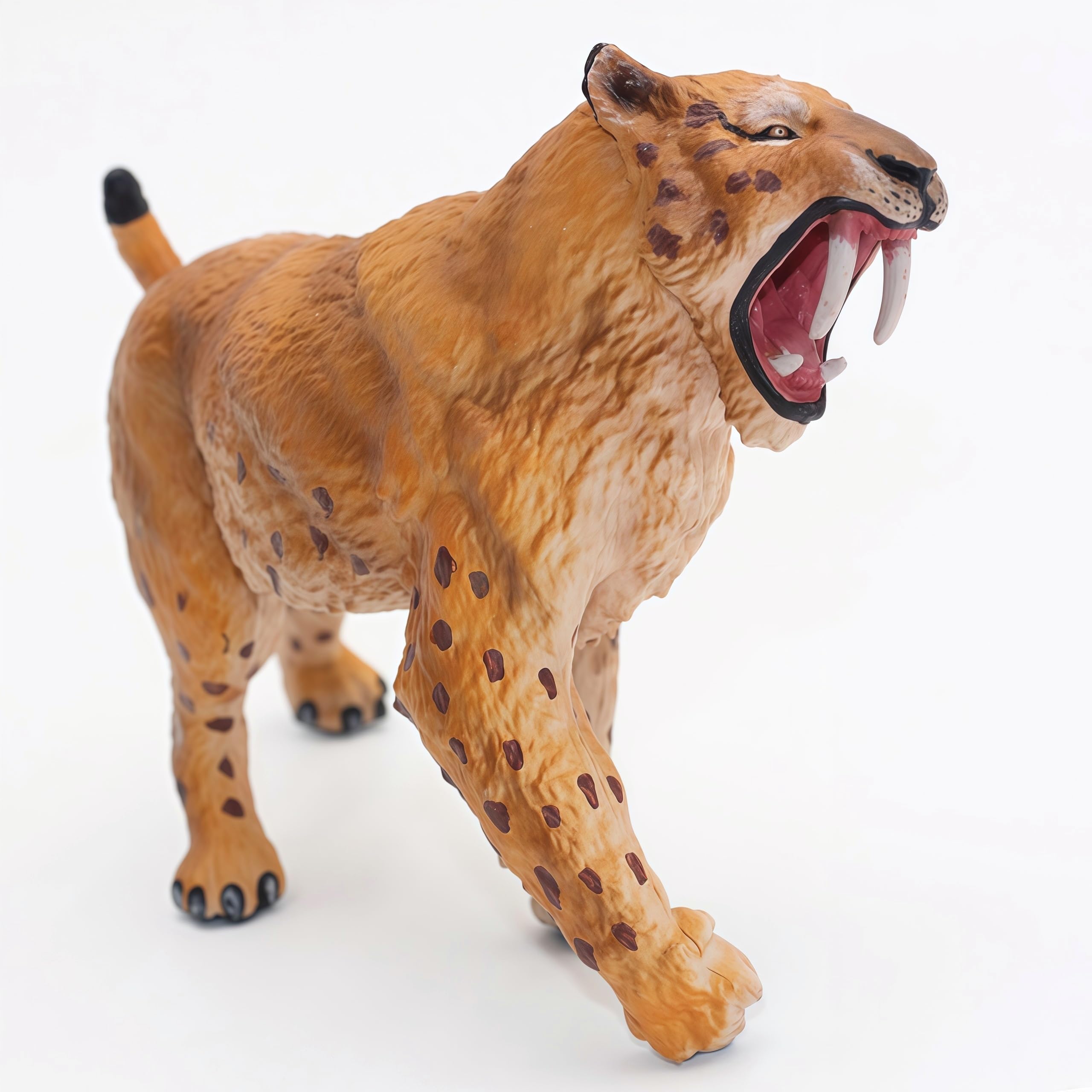 Gemini&Genius Saber-Toothed Tiger Action Figure – Smilodon Toy for Kids