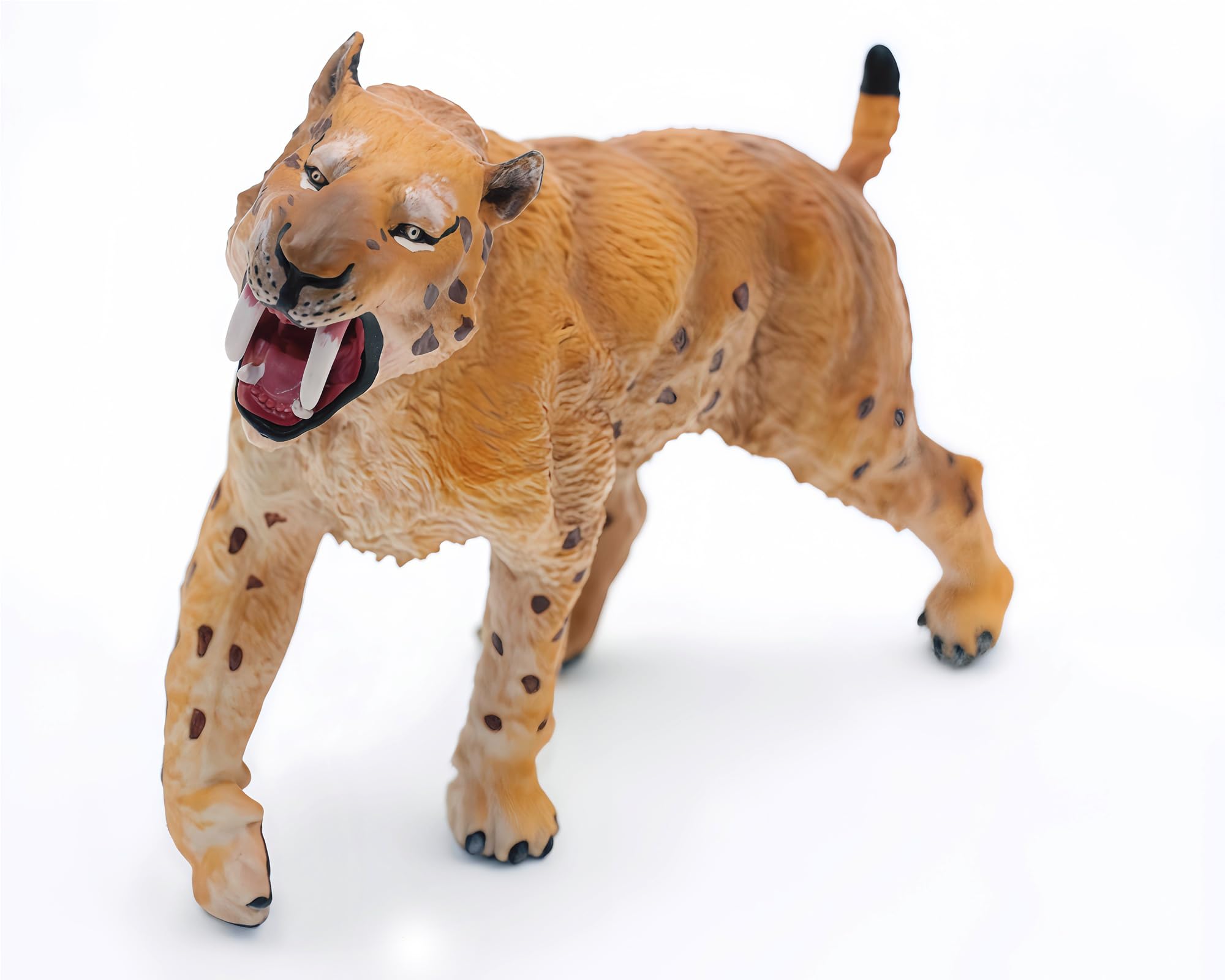 Gemini&Genius Saber-Toothed Tiger Action Figure – Smilodon Toy for Kids