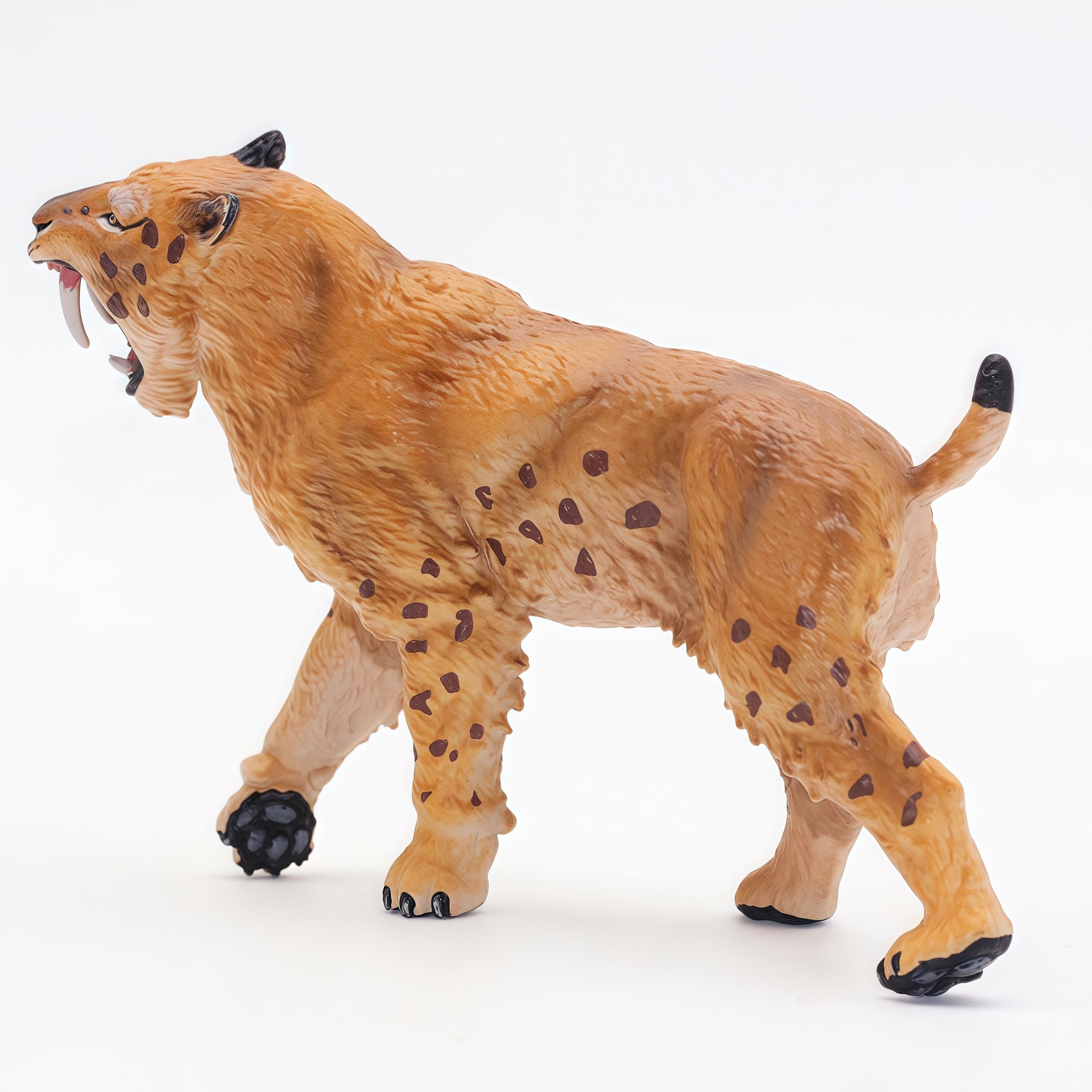 Gemini&Genius Saber-Toothed Tiger Action Figure – Smilodon Toy for Kids
