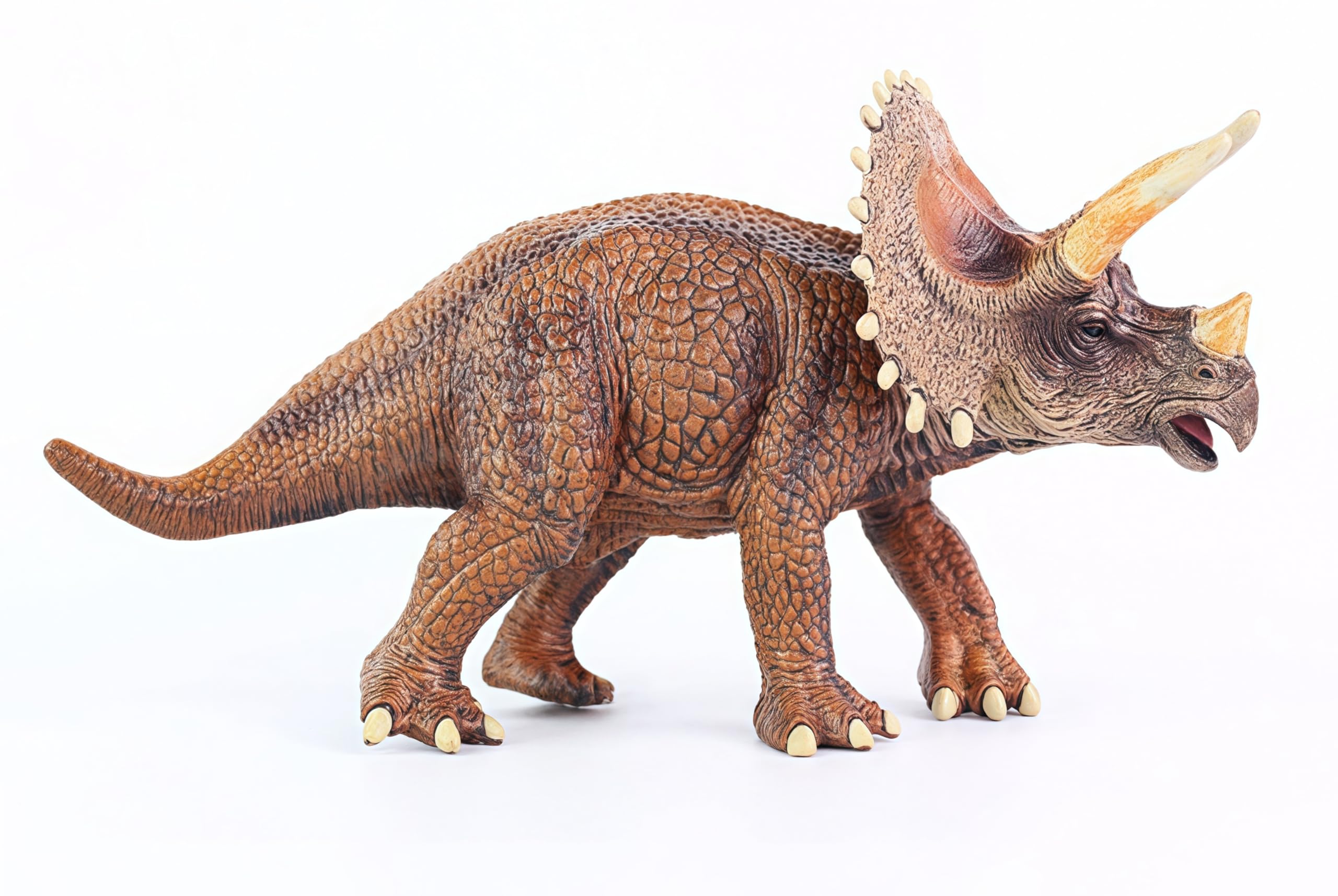 Gemini&Genius Triceratops Action Figure – Hand-Painted Dinosaur Toy in Durable ABS Plastic