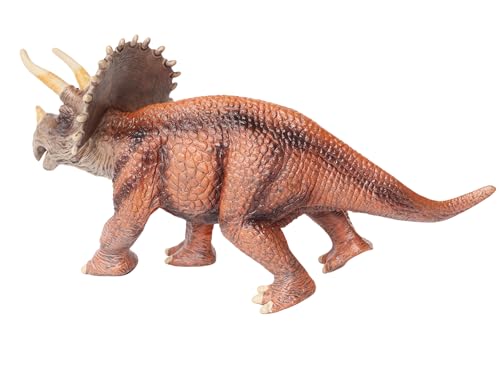 Gemini&Genius Triceratops Action Figure – Hand-Painted Dinosaur Toy in Durable ABS Plastic