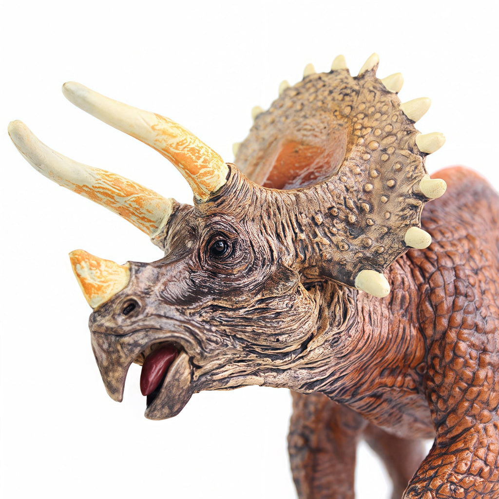 Gemini&Genius Triceratops Action Figure – Hand-Painted Dinosaur Toy in Durable ABS Plastic