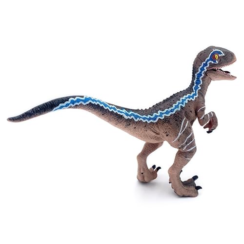 Gemini&Genius Velociraptor Action Figure with Movable Jaw and Hands – Dinosaur Toy for Kids, Cake Topper, Collectible