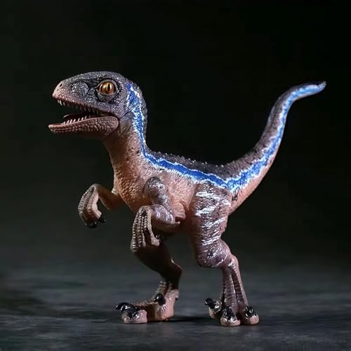 Gemini&Genius Velociraptor Action Figure with Movable Jaw and Hands – Dinosaur Toy for Kids, Cake Topper, Collectible